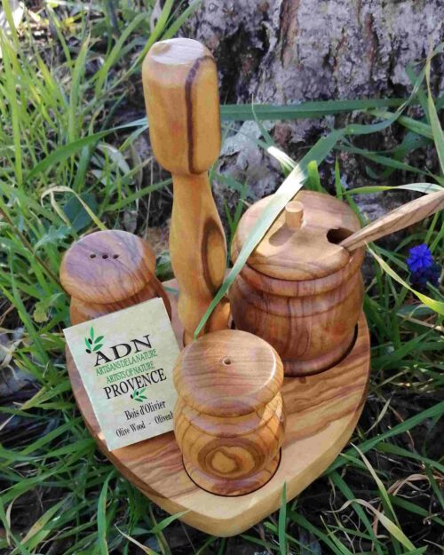 Assaisonnement 3 pièces en bois d'Olivier