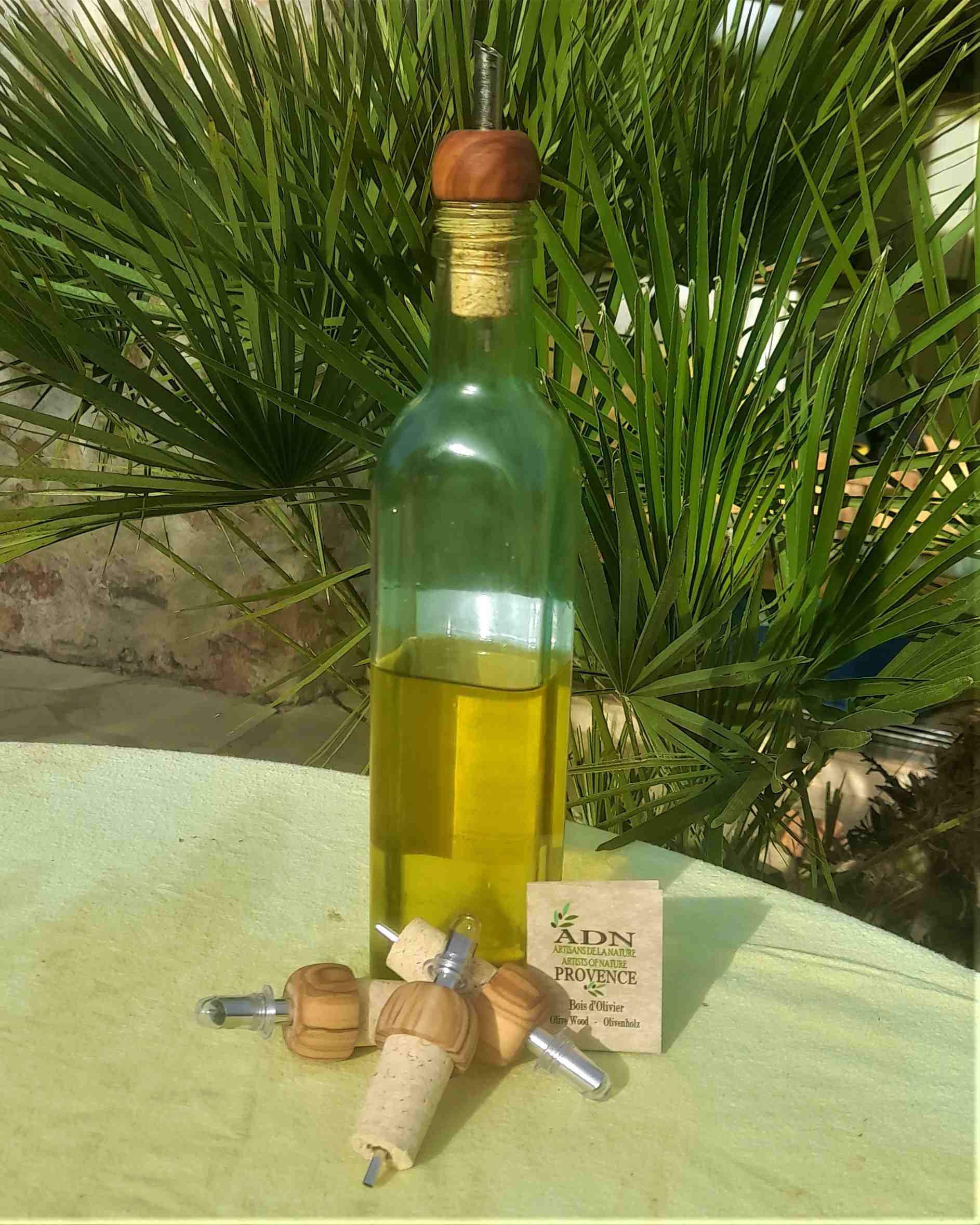 Bouchon en Bois d’Olivier avec bec verseur