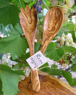 Couverts à Salade en Bois d'Olivier 30 cm