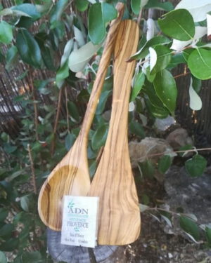 Cuillère en Bois d'Olivier à manche rond