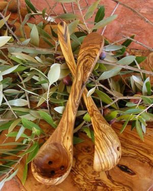 Louche à Olives en Bois d'Olivier