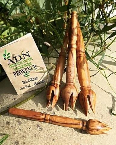 Mini Piques Olives en Bois d’Olivier x 4 pièces