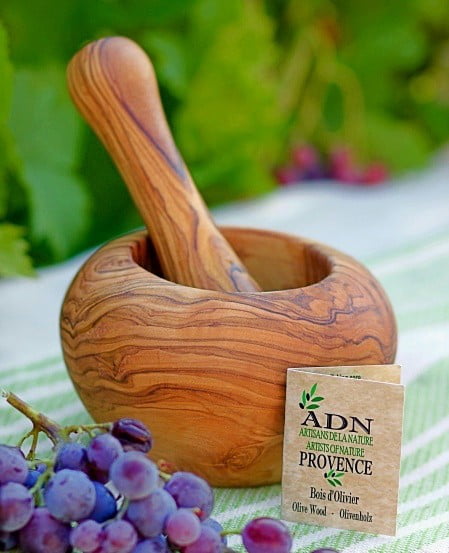 Mortier et son Pilon en Bois d’Olivier 12 cm