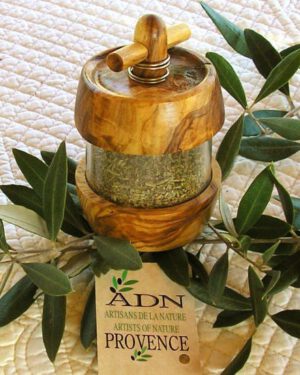 Moulin à Herbes en Bois d'Olivier