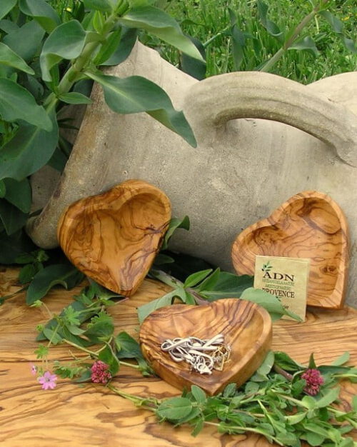 Petit Coeur en Bois d'Olivier