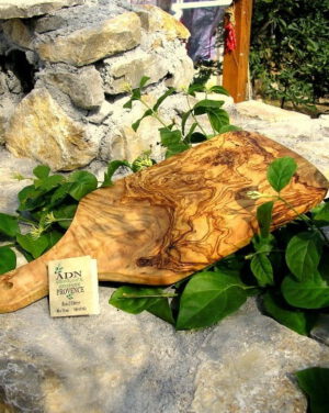 Planchette en Bois d'Olivier 38x16x1.5 cm env.