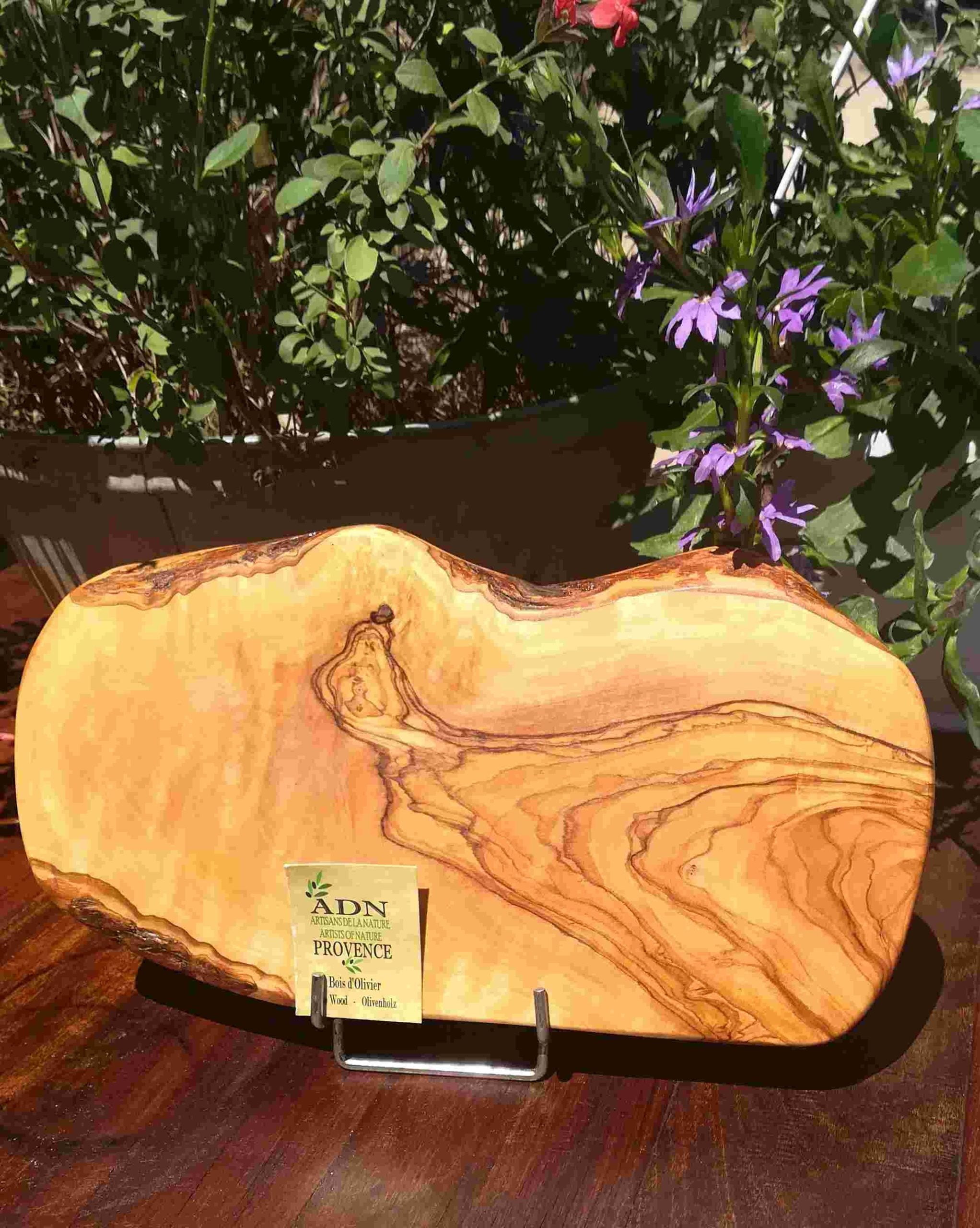 Plateau Naturel en Bois d’Olivier grand 50cm env.