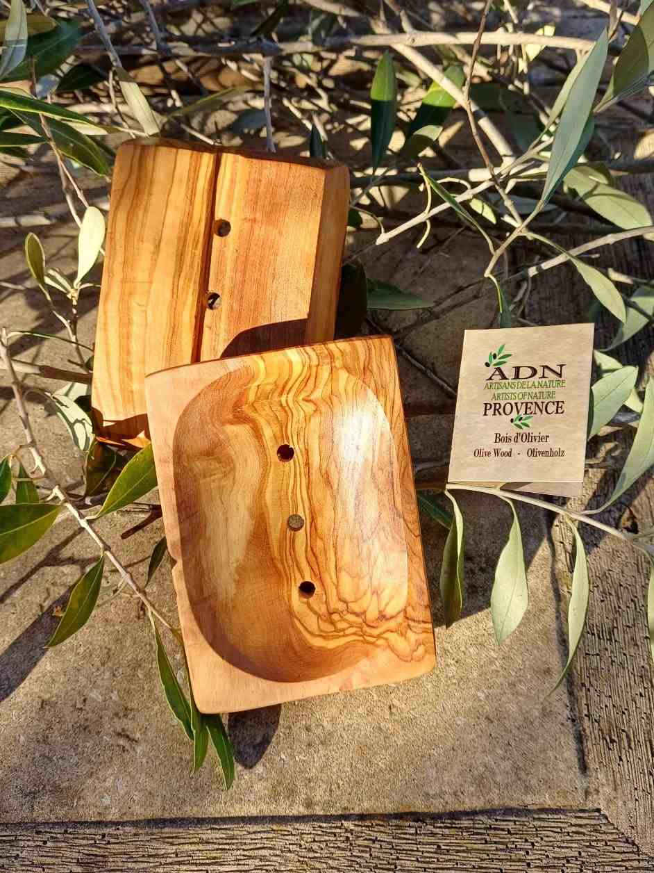Porte Savon en Bois d’Olivier forme rectangulaire