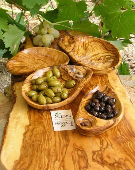 Ravier pour Olives en Bois d’Olivier