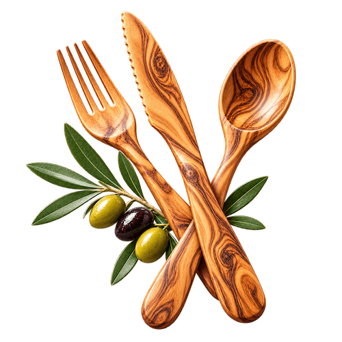 Couverts en bois d'olivier