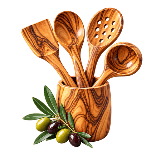 Ustensiles de cuisine en bois d'olivier